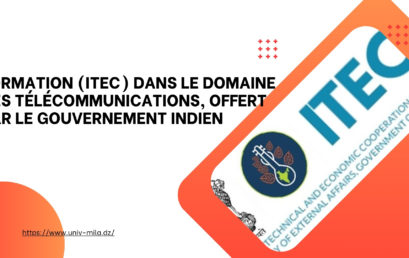 Formation (ITEC) dans le domaine des télécommunications, offert par le Gouvernement Indien