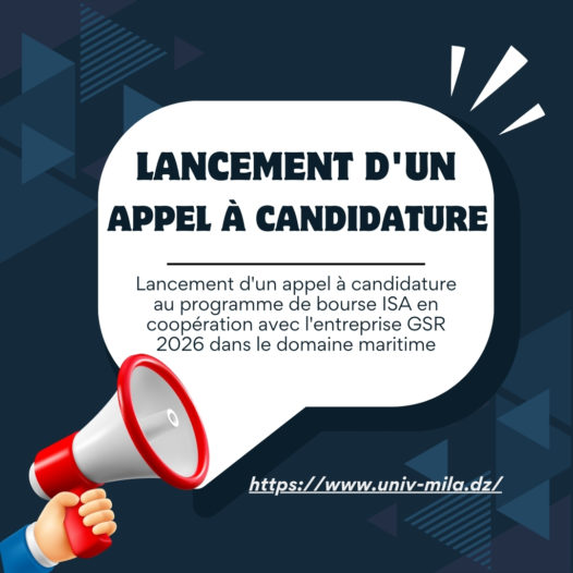 Lancement d&rsquo;un appel à candidature au programme de bourse ISA en coopération avec l&rsquo;entreprise GSR 2026 dans le domaine maritime
