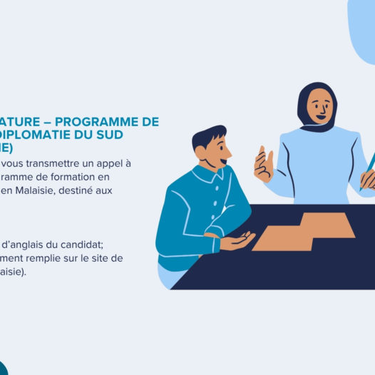 Appel à candidature – Programme de formation en diplomatie du Sud global (Malaisie)